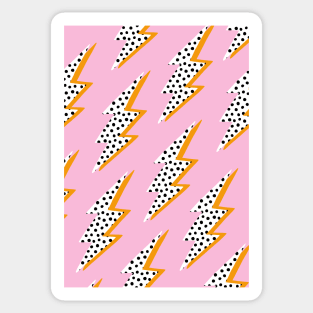 Pink Lightning Bolt Sticker